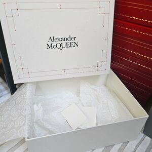 Alexander McQueen empty sneaker box and booklet